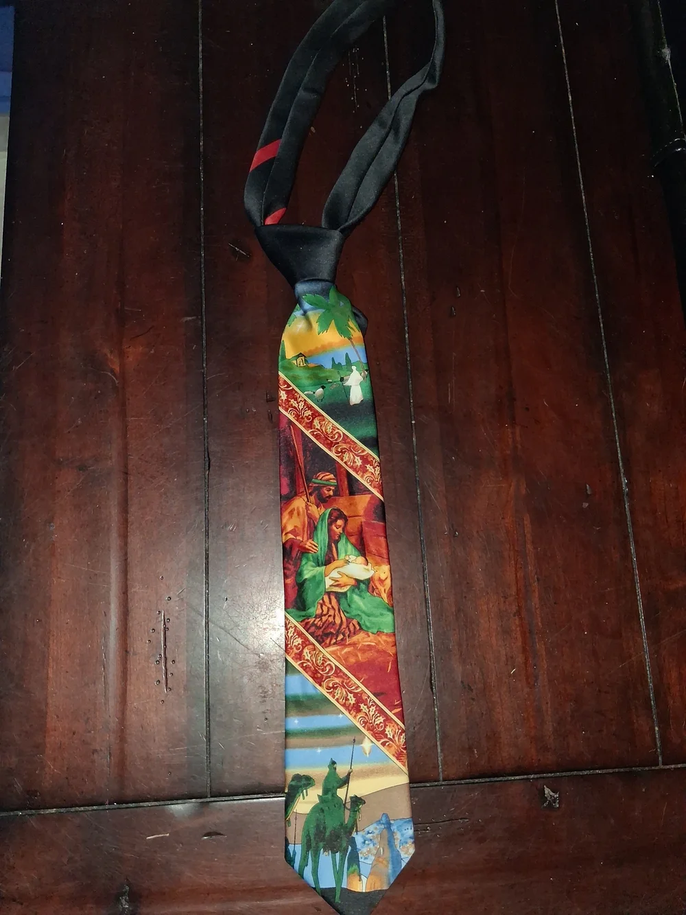 Maison Martin Margiela Multicolor Nativity Scene Silk Tie